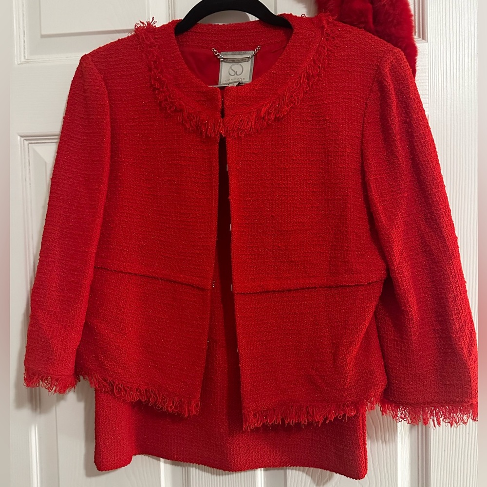 St. John Knit Couture Fantasy Knit size 4 Shimmer Suit